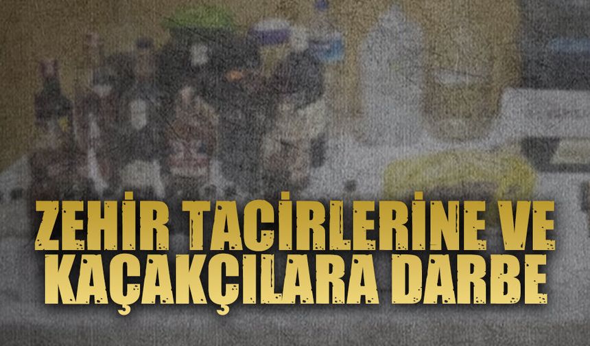 Jandarmadan uyuşturucu ve sahte içki operasyonu