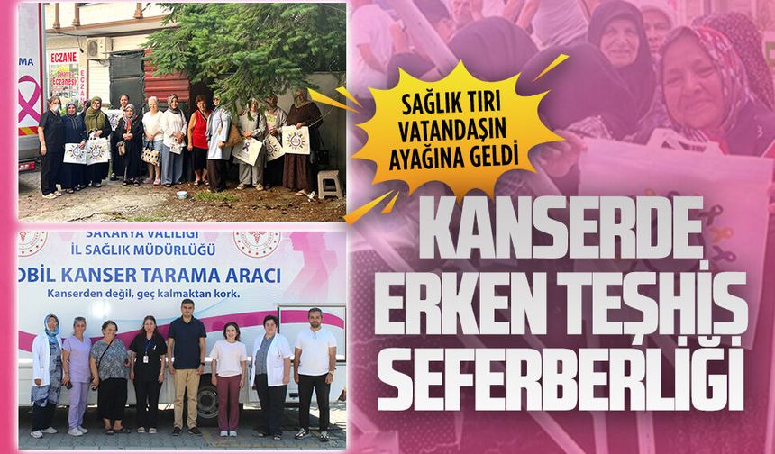 Kanser Tarama Tırı Karasu'da yoğun ilgi gördü