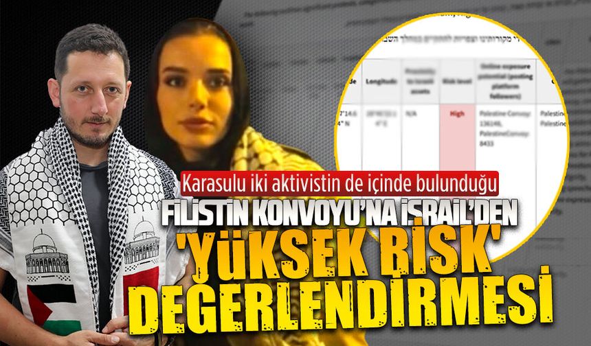 Uluslararası Filistin Konvoyu’na israilden ‘yüksek risk’ değerlendirmesi