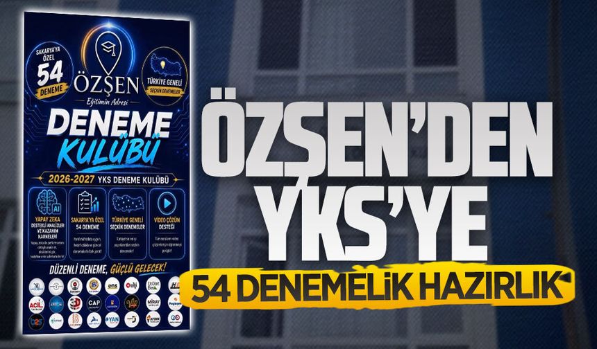 Özşen’den YKS’ye 54 denemelik hazırlık