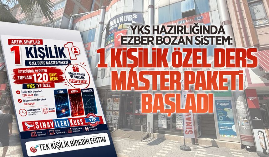 YKS hazırlığında ezber bozan sistem: 1 kişilik özel ders master paketi başladı