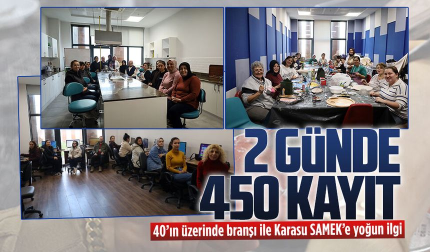 Karasu SAMEK’te ücretsiz kurslara yoğun ilgi