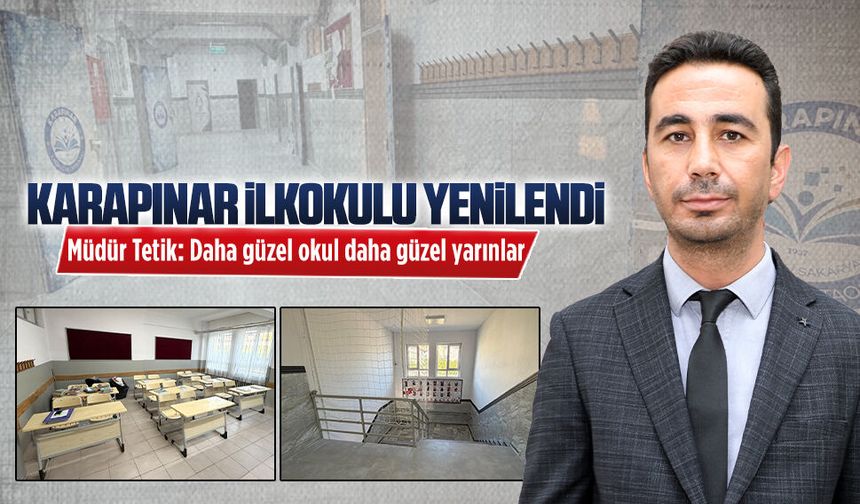Karapınar İlkokulu yenilendi