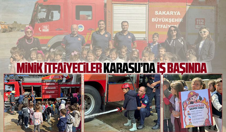 Minik öğrencilerden itfaiyecilere anlamlı ziyaret