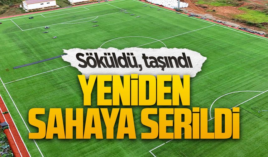 Karasu Şehir Stadı’nın çimleri Kurudere Sahası’na serildi