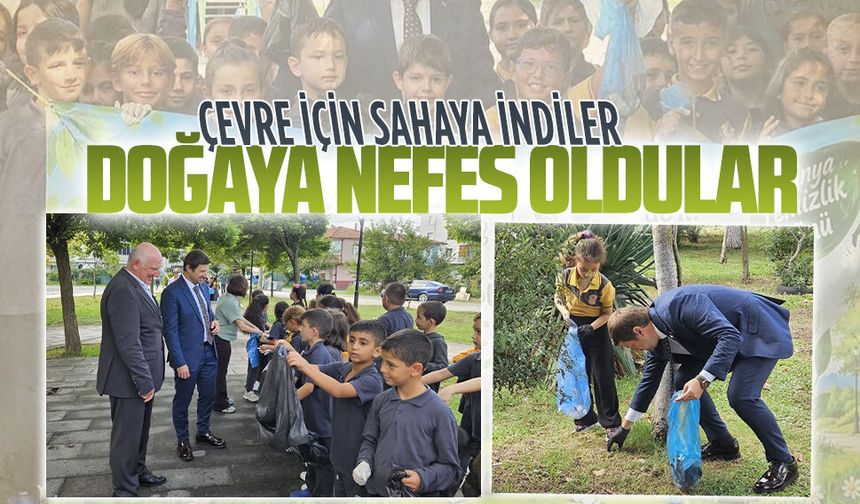 Yalı İlkokulu öğrencilerinden çevre temizliği