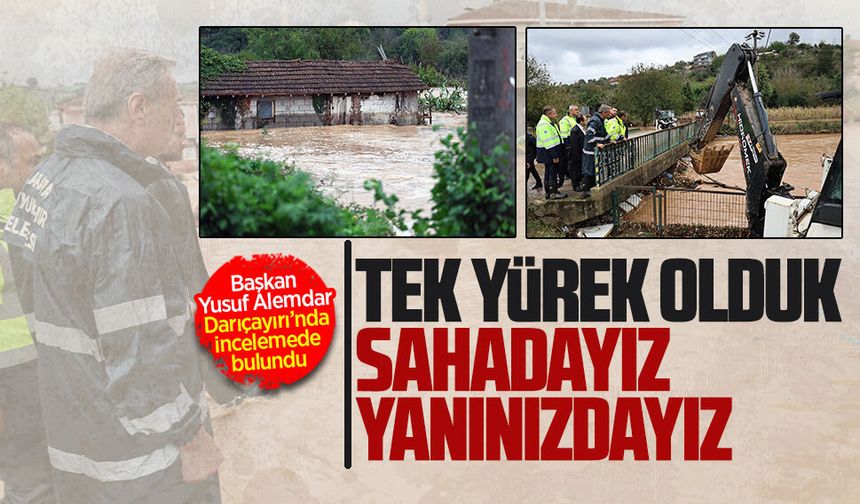 Başkan Alemdar, sel bölgesinde incelemede bulundu