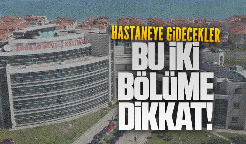 Karasu Devlet Hastanesi’nde ekim ayı mesai dışı hizmet programı belli oldu
