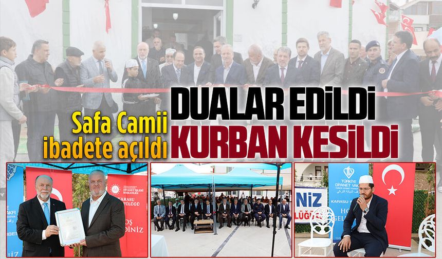 Açılışı gerçekleşen Safa Camii’nde ilk Cuma namazı kılındı