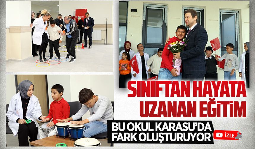 Karasu’da fark oluşturan okulda sınıftan hayata uzanan eğitim