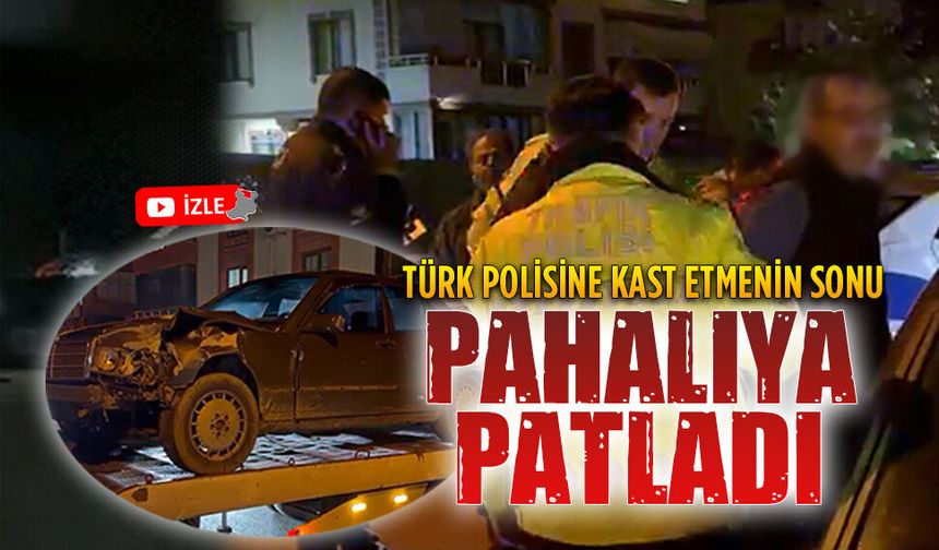 Polisin ‘Dur’ ihtarına uymayarak kaçan sürücü kaza yaparak yakalandı