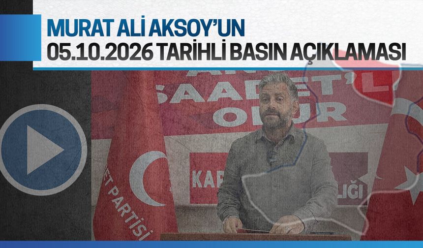 Murat Ali Aksoy: Söz verdiniz, sözünüzü tutun!
