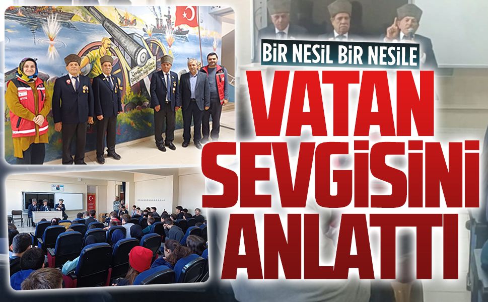 Karasulu gaziler, İmam Hatip Ortaokulu’nda öğrencilerle buluştu