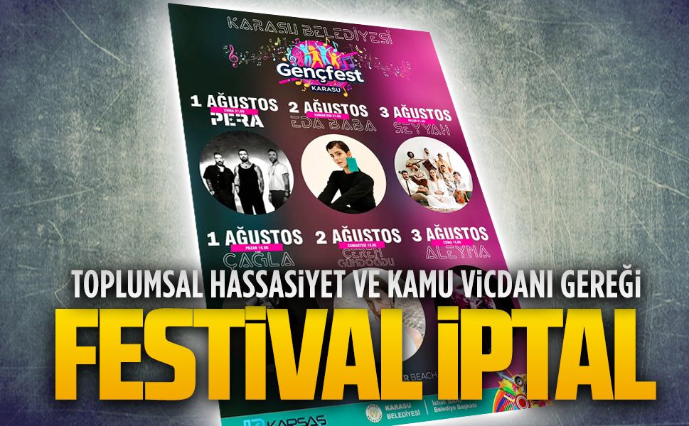 Yangın felaketi nedeniyle Gençfest Karasu etkinliği iptal edildi