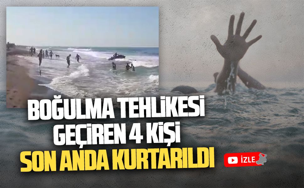Karasu sahilinde boğulmak üzere olan 4 kişiyi böyle kurtardılar