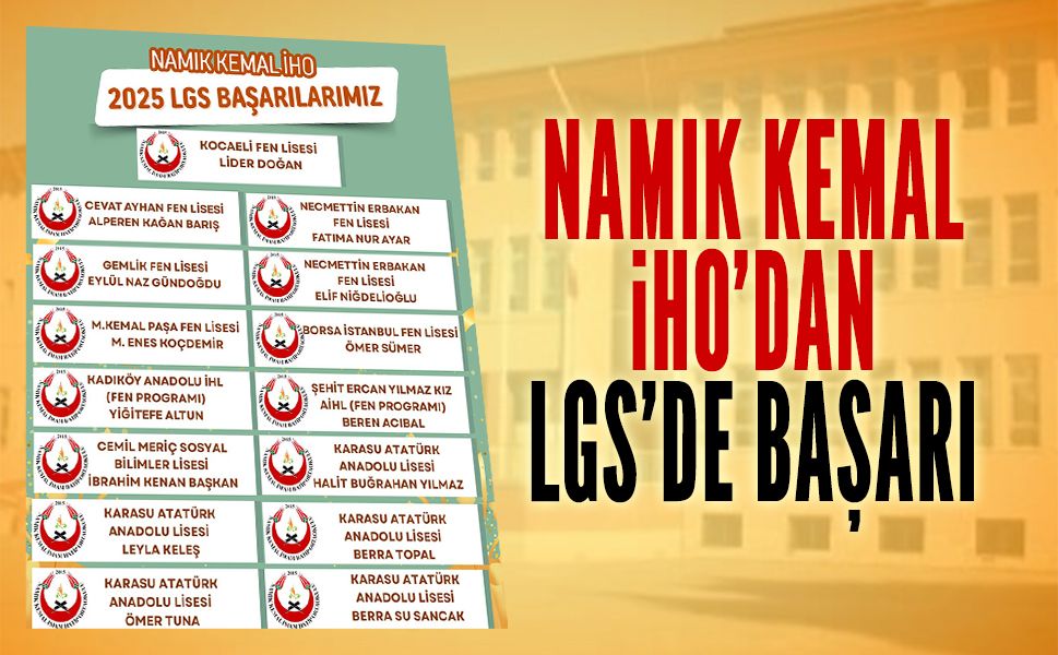 Namık Kemal İHO’dan LGS’de başarı