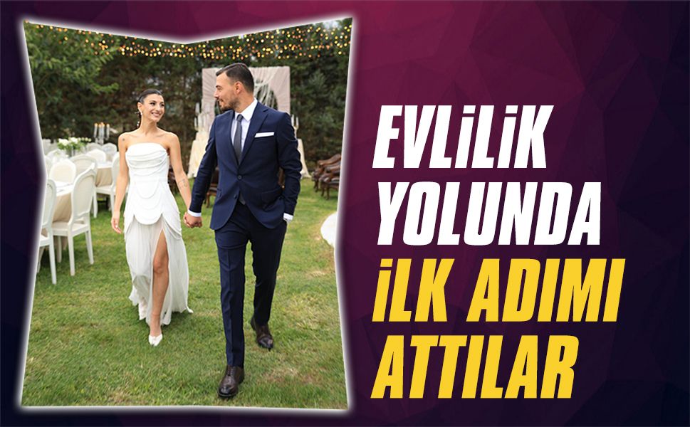 Asya ve Berkay, evliliğe ilk adımı attı