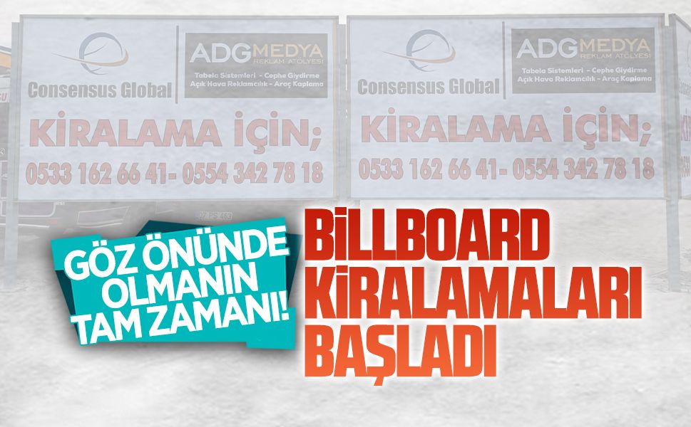 Karasu’da billboardlar kiralamaya açıldı
