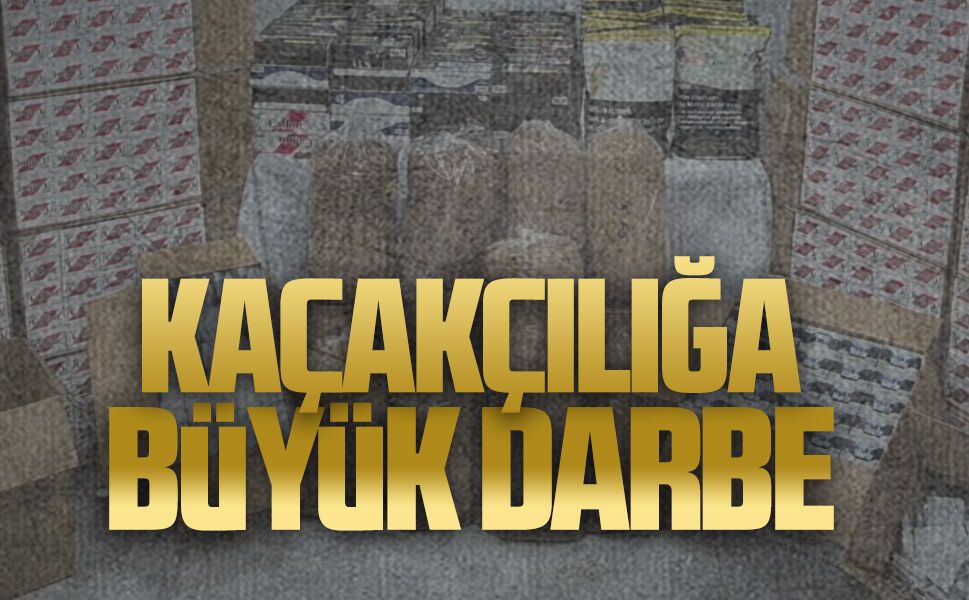 Jandarma operasyonunda tonlarca tütün ve kaçak makaron ele geçirildi