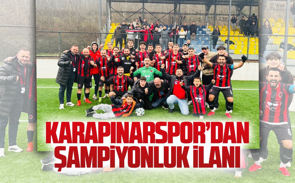 Karapınarspor’dan şampiyonluk ilanı