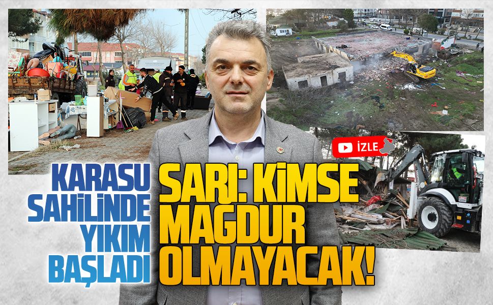 Sahiller Halkındır projesi kapsamında riskli alan bölgesinde yıkım başladı