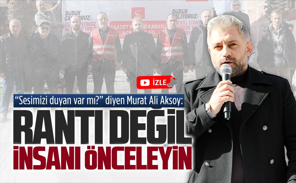 Saadet Partisi İlçe Başkanı Aksoy, 6 Şubat depreminin yıl dönümü dolayısıyla açıklama yaptı