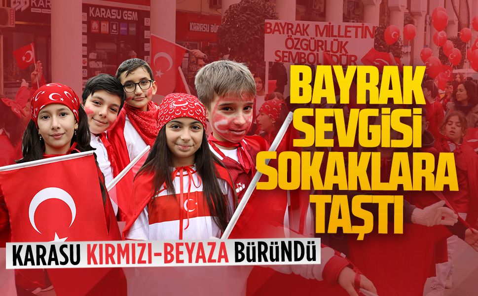 Sezi Eratik Ortaokulu’ndan Bayrak Sevgisi yürüyüşü
