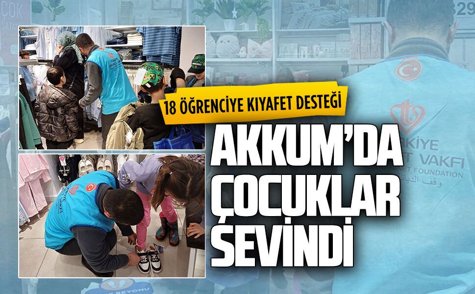 Akkum’da 18 öğrenciye bayramlık gibi destek