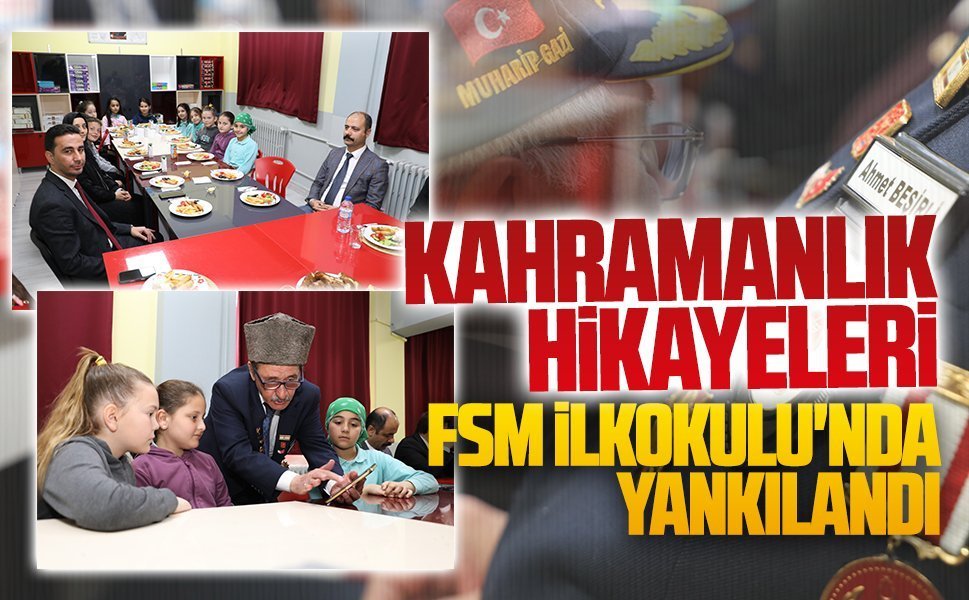 Kıbrıs gazileri FSM İlkokulu'nda öğrencilerle bir araya geldi