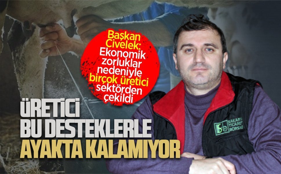 Karasu Süt Üreticileri Birliği Başkanı Yusuf Civelek, desteklemelerin yetersiz olduğuna değindi