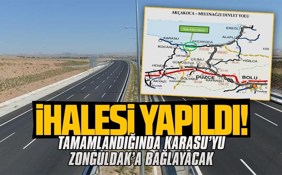 Karasu’yu Zonguldak’a bağlayacak yolun ihalesi yapıldı