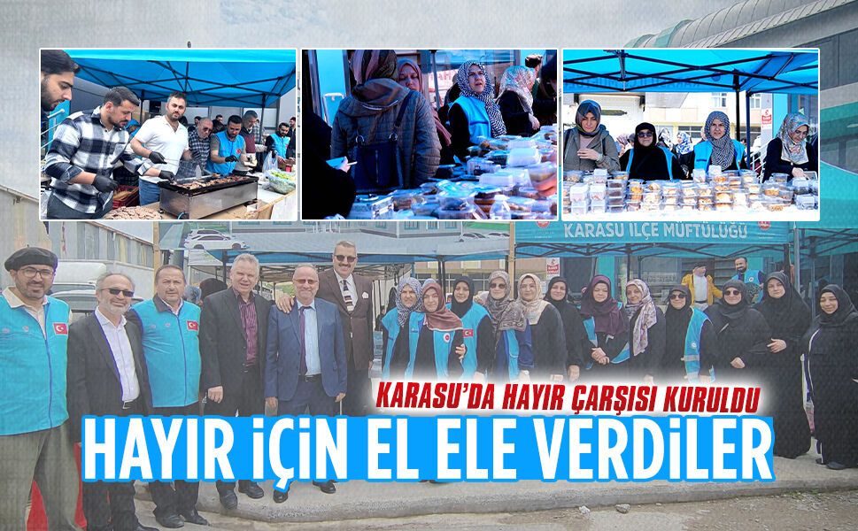 Karasu’da Kur’an kursu inşaatına destek için hayır çarşısı düzenlendi