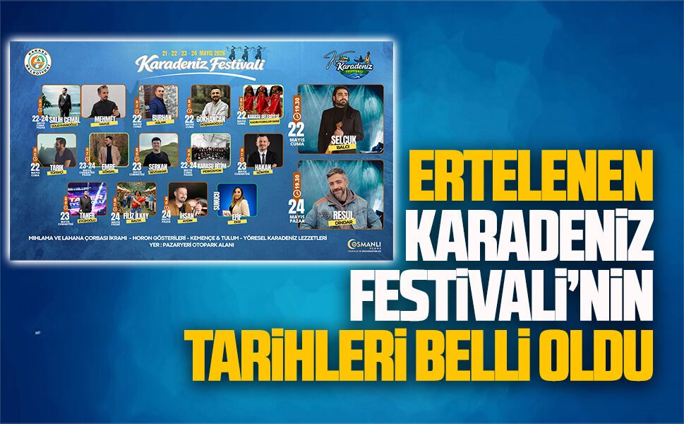 Ertelenen Karasu Karadeniz Festivali’nin yeni tarihi belli oldu