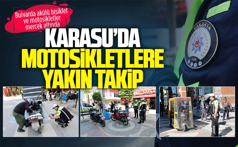 Karasu’da motosiklet sürücülerine yönelik kapsamlı uygulama gerçekleştirildi