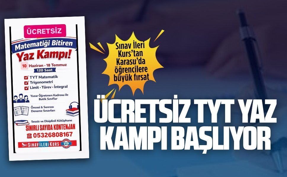 Sınav İleri Kurs’tan Karasu’da öğrencilere büyük fırsat