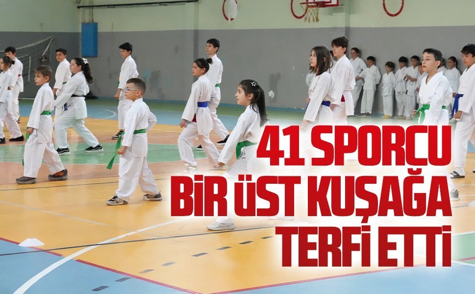 Karasu’da karateciler kuşak atladı