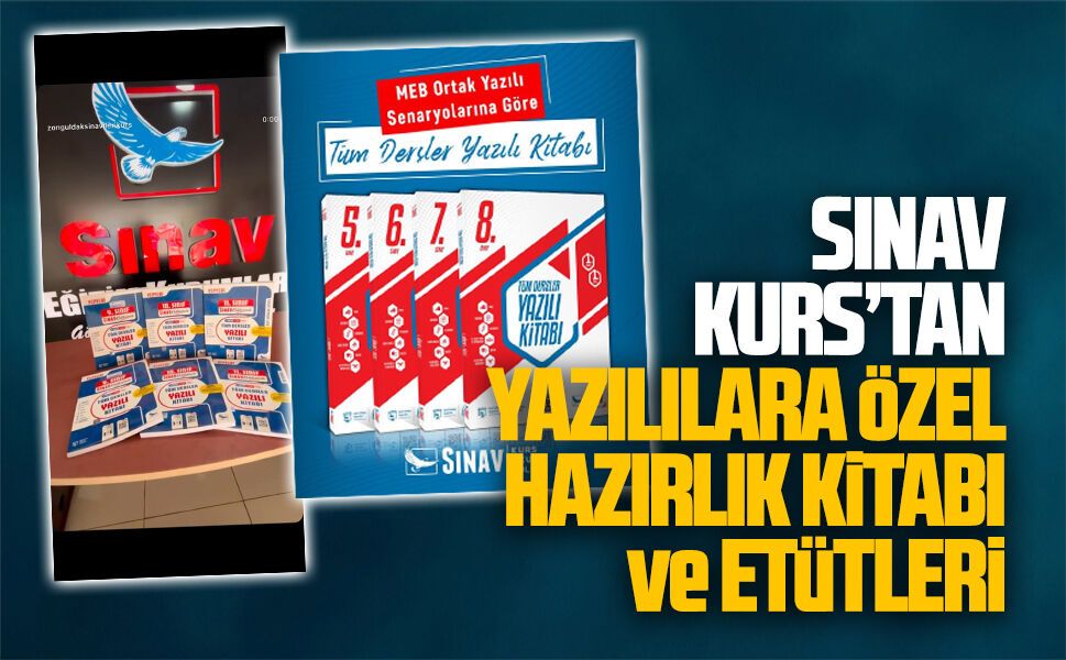 Sınav Kurs’tan yazılılara özel hazırlık kitabı ve etütleri