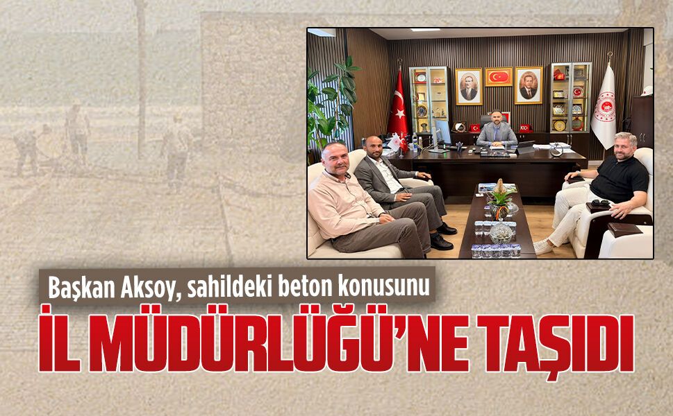 Başkan Murat Ali Aksoy, sahildeki beton için inceleme talep etti