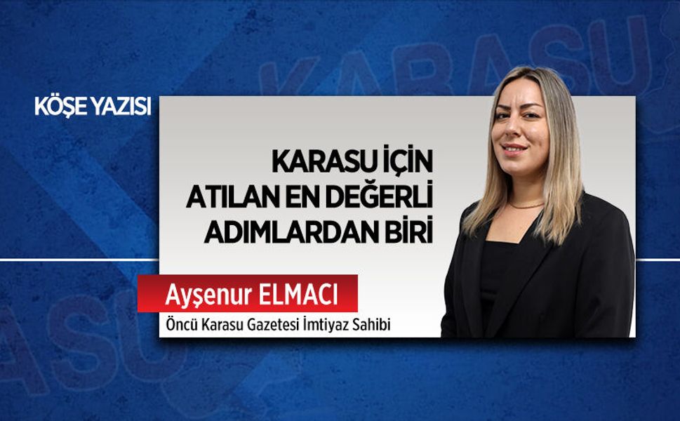 Karasu için atılan en değerli adımlardan biri