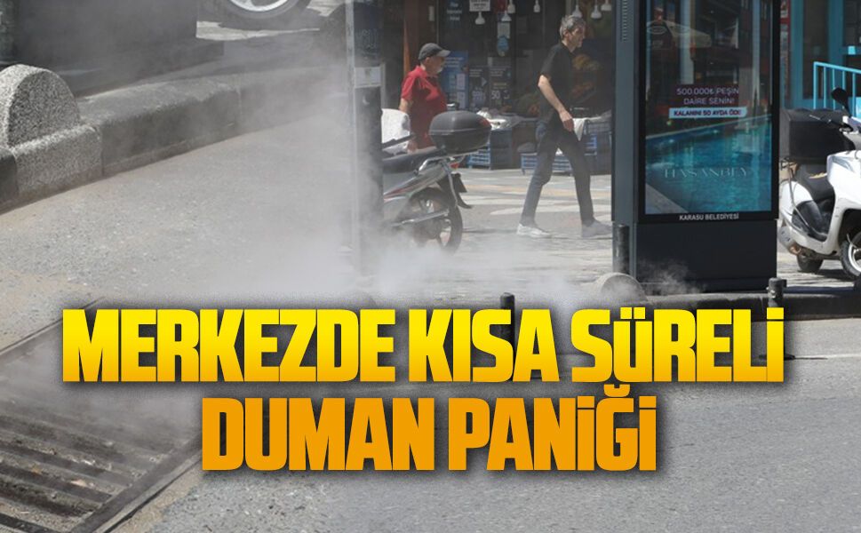 Karasu ilçe merkezinde kısa süreli duman paniği