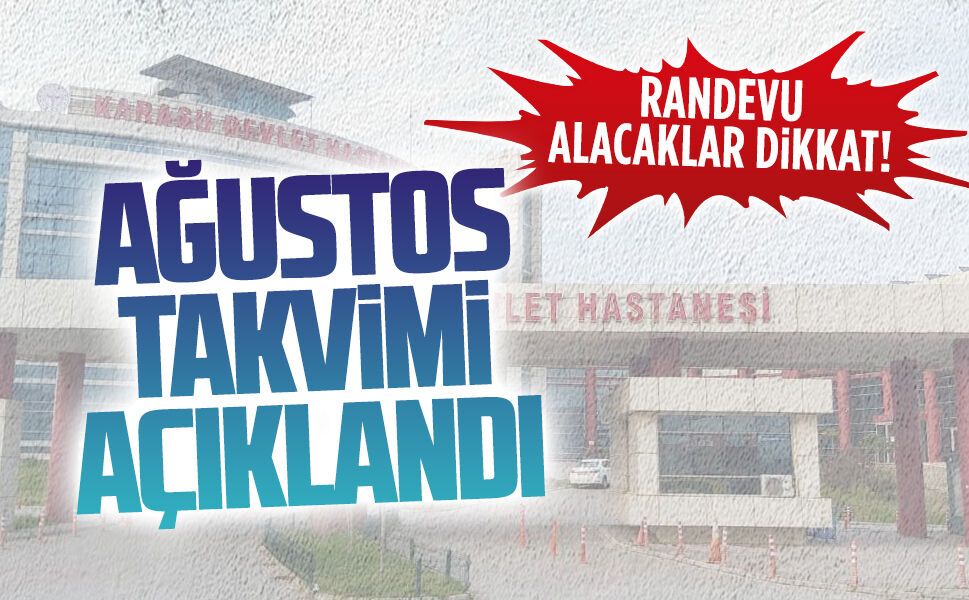 Karasu Devlet Hastanesi’nde Ağustos takvimi açıklandı