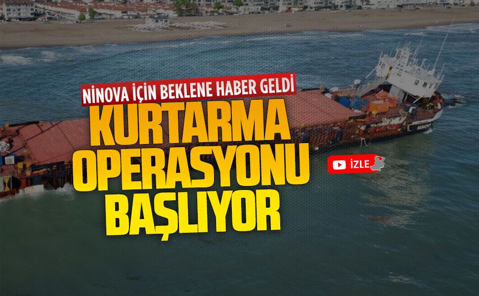 Karasu sahilindeki batık gemiyi kurtarma çalışmaları başlıyor