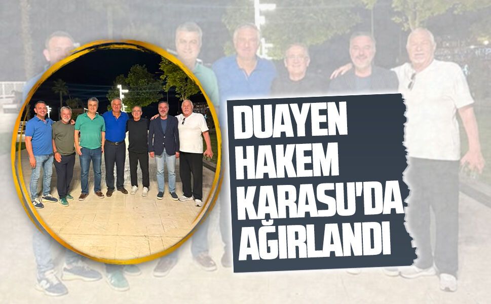 Mithat Kandil, Eski FIFA Hakemi Mustafa Çulcu’yu Karasu'da ağırladı