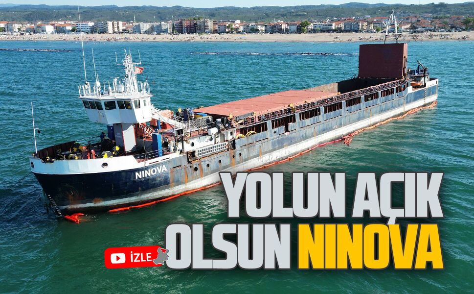 Ninova isimli gemi, Karasu sahilinden kurtarıldı