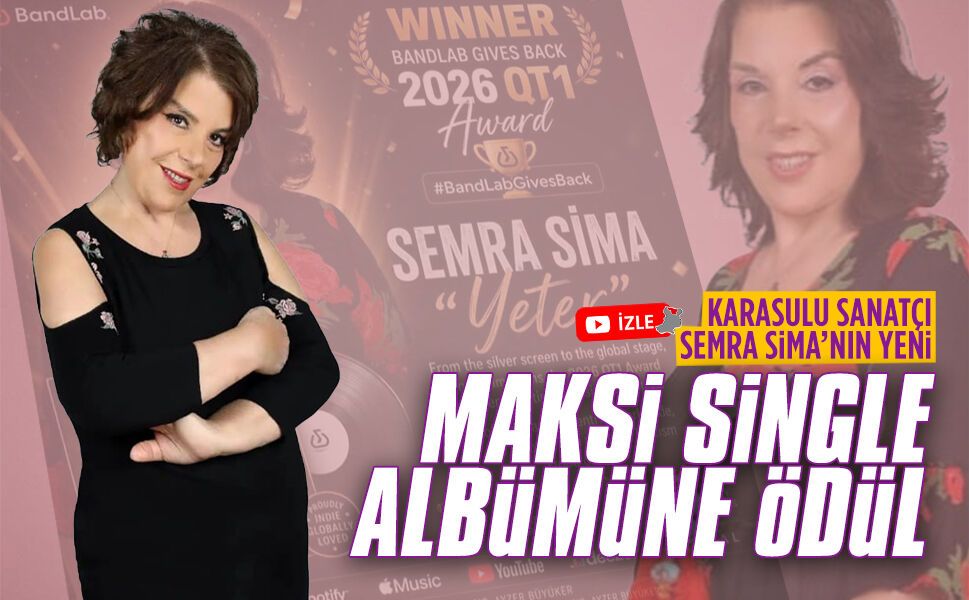 Karasulu sanatçı Semra Sima’nın yeni maksi single albümüne ödül