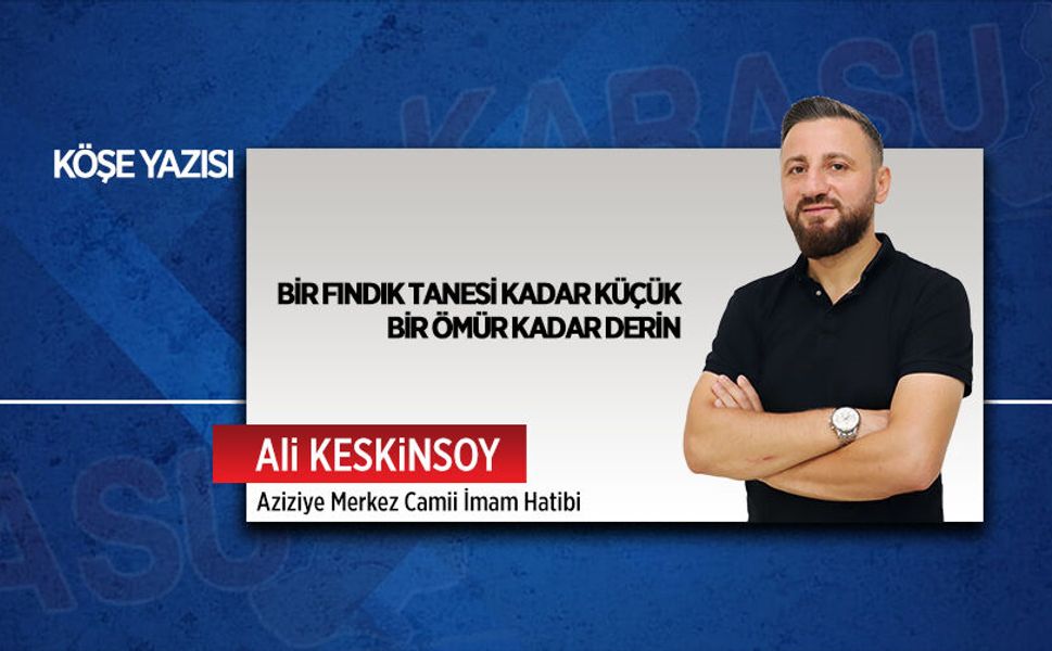 Bir fındık tanesi kadar küçük, bir ömür kadar derin