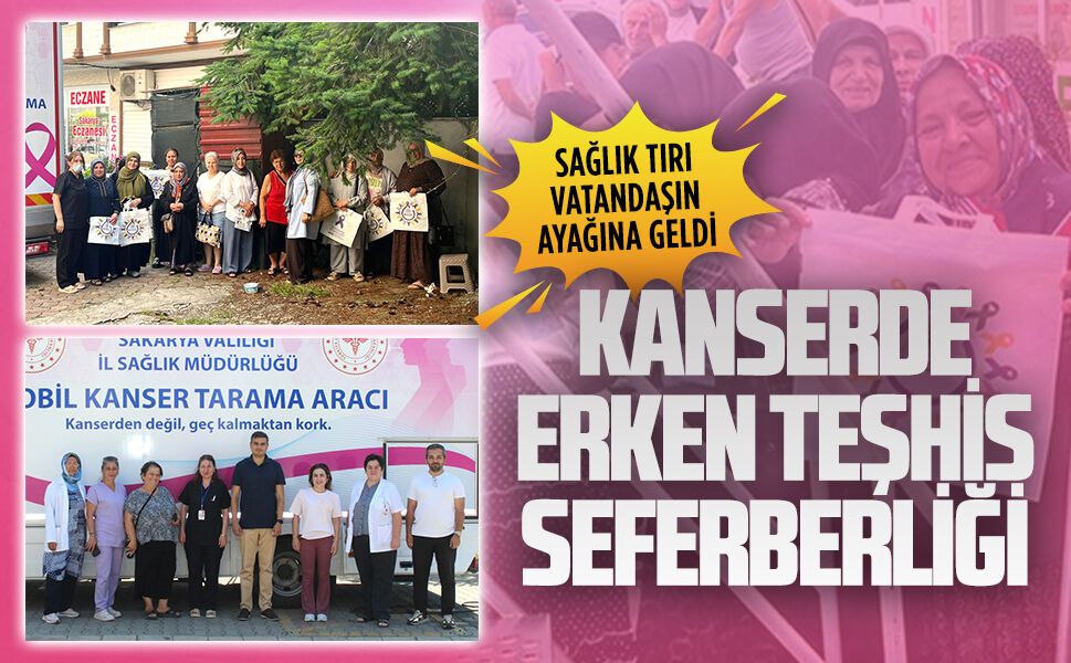 Kanser Tarama Tırı Karasu'da yoğun ilgi gördü
