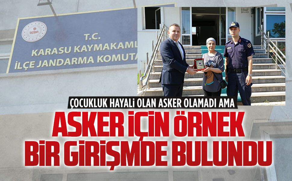Karasu’da yaşayan Aynur Büyük, arsasını jandarmaya bağışladı