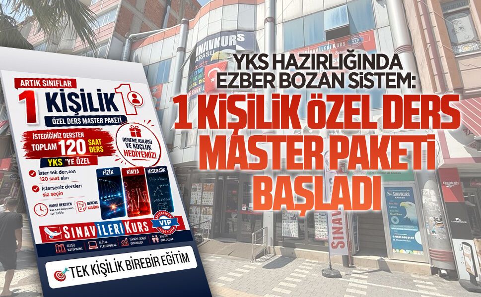 YKS hazırlığında ezber bozan sistem: 1 kişilik özel ders master paketi başladı