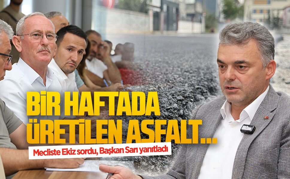 İshak Sarı: Bir haftada 3 bin tonun üzerinde asfalt ürettik